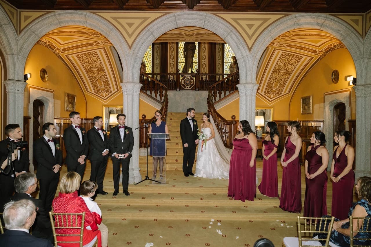 Sophie Heydel officiating a wedding ceremony
